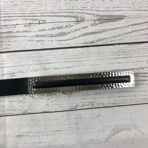 EXPRESS Forged Silver Buckle Belt S/M